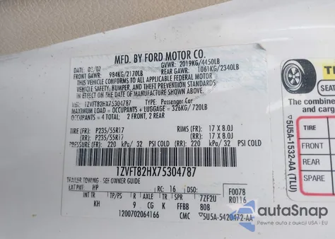 2007 Ford Mustang Gt Deluxe/Gt Premium из США, поврежденный, VIN 1ZVFT82HX75304787